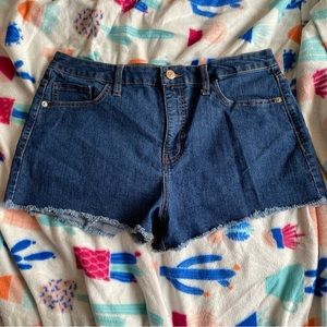 Wild Fable Size 14 Dark Wash High Rise Denim Cutoff Shorts